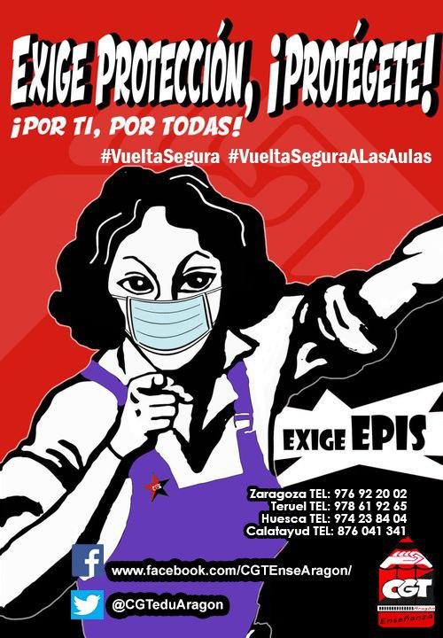 ¿Por qué los docentes aragoneses exigimos mascarillas FPP2?