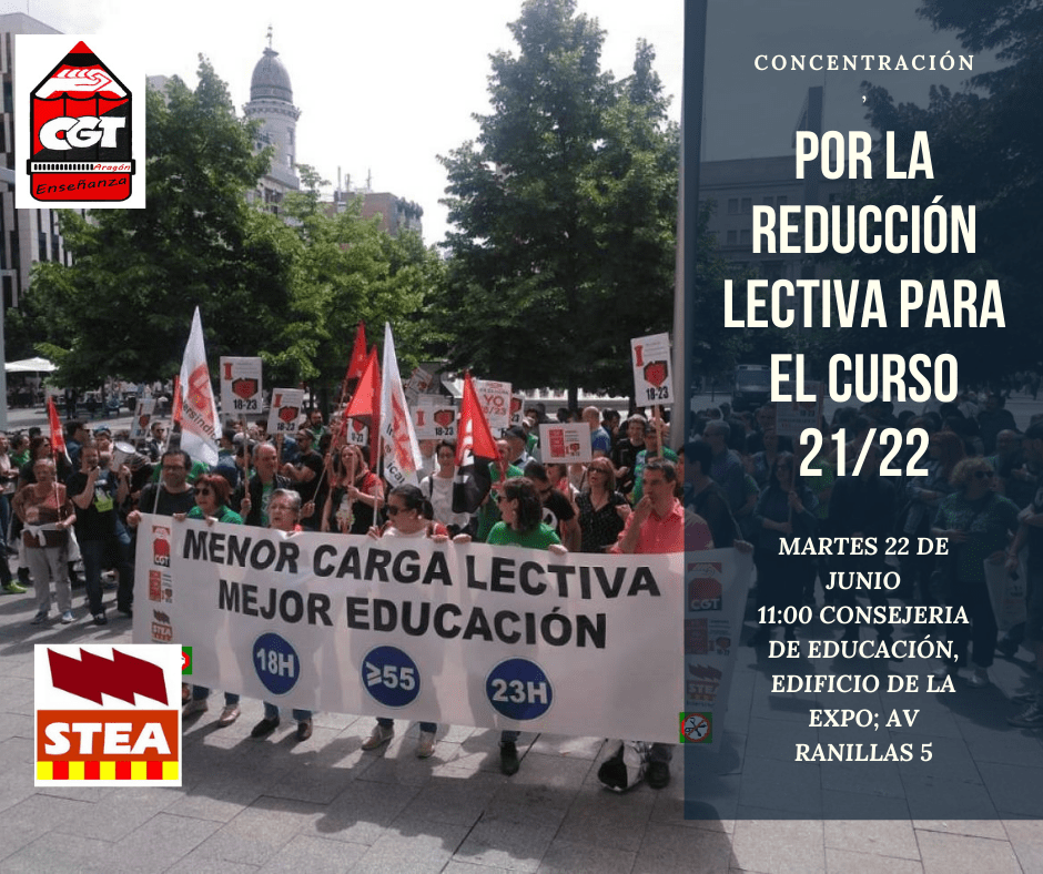 Concentración por la reducción del horario lectivo 18/23