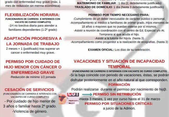 Normativa sobre permisos y licencias para los docentes en Aragón