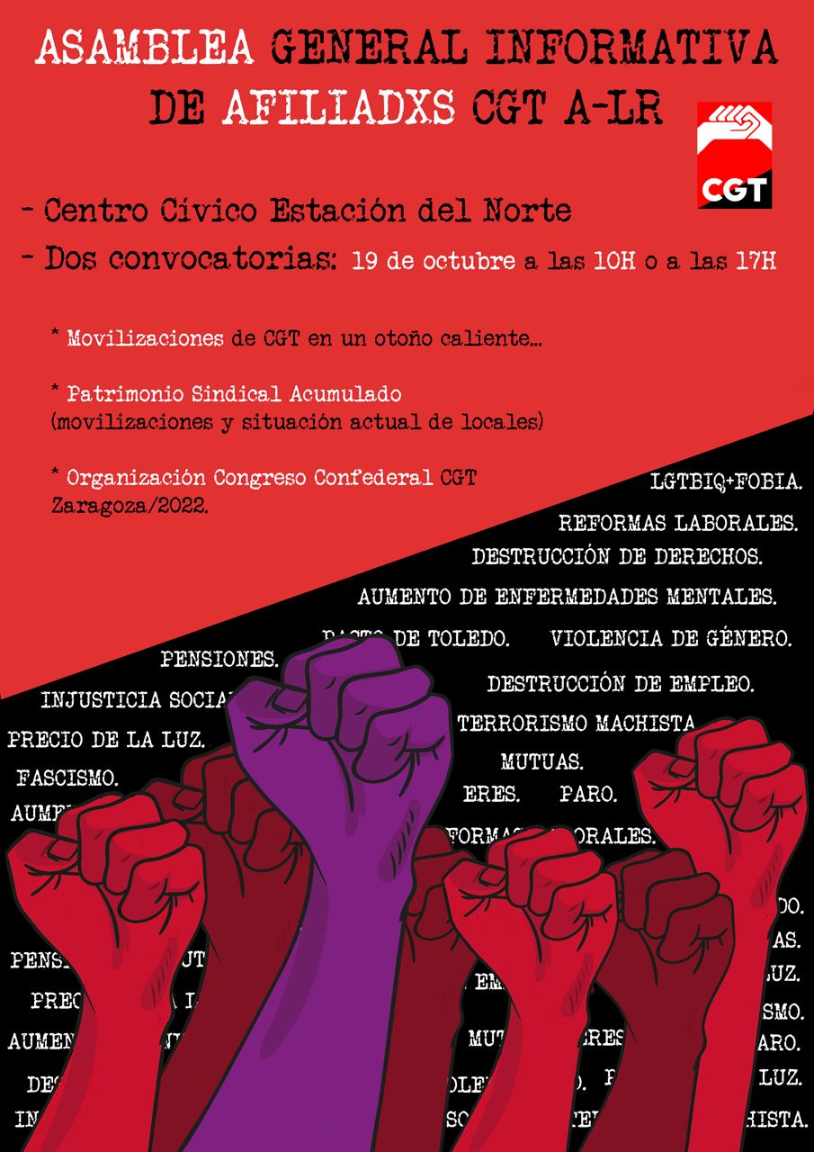 Asamblea de CGT Aragón-La Rioja