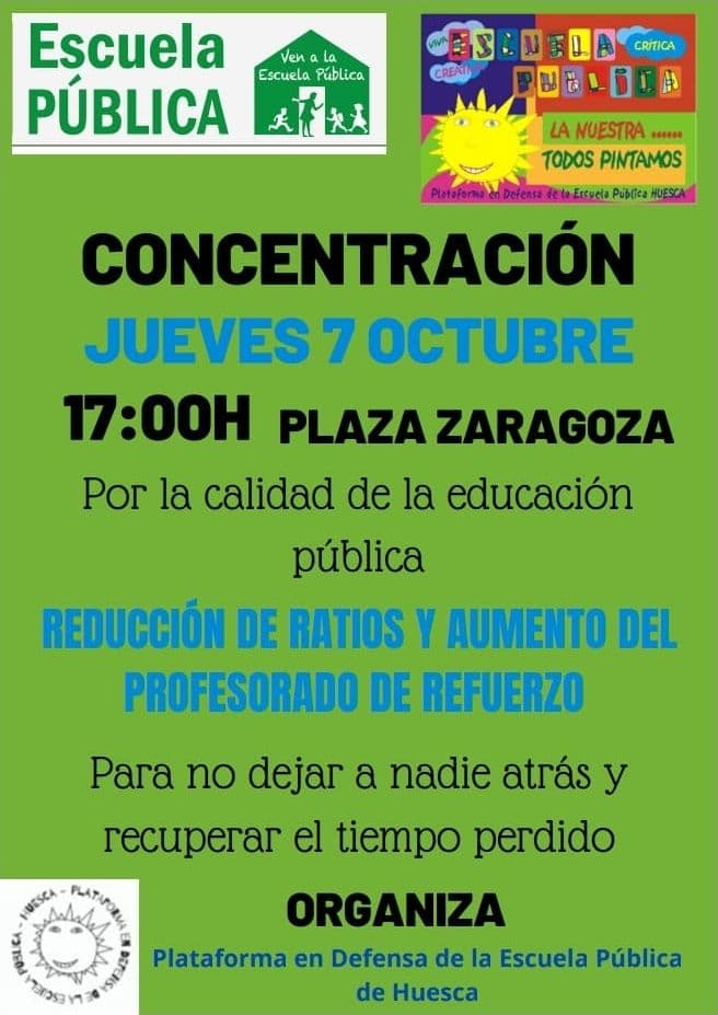 Concentración contra los recortes en Educación