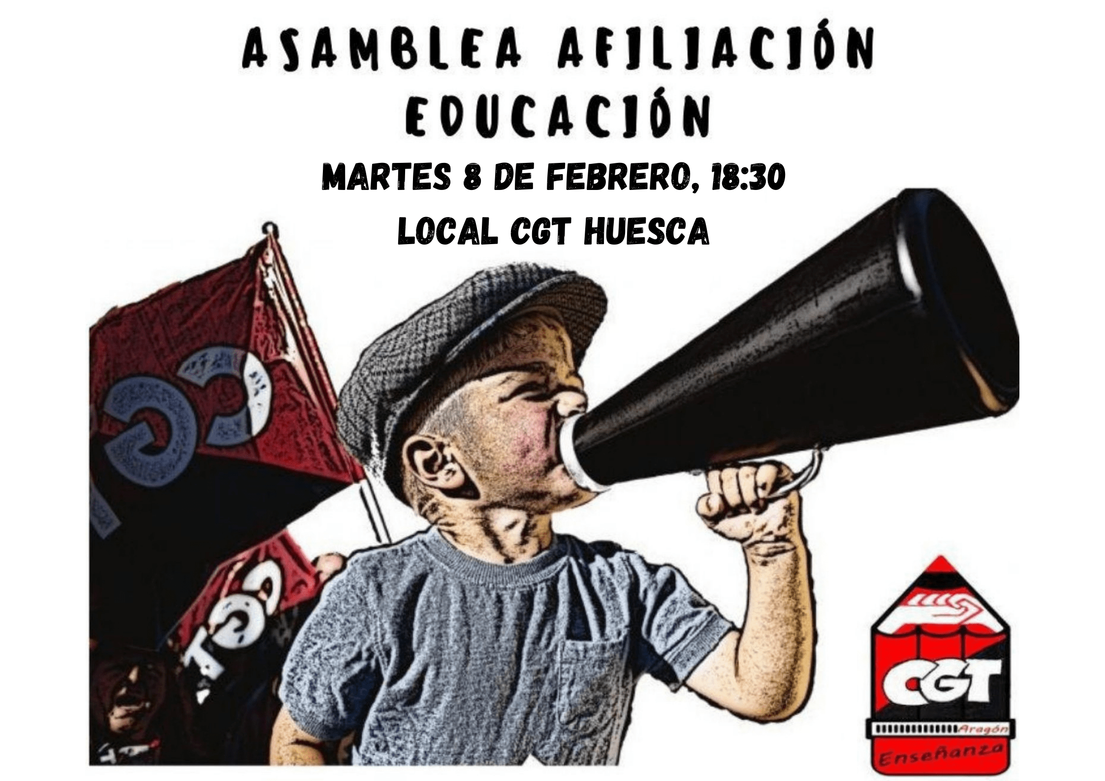 Asamblea Educación Huesca 8 de febrero.