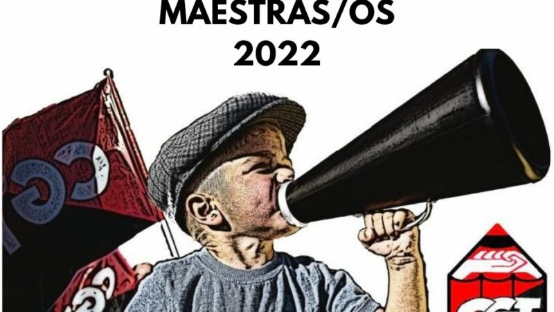 Convocatoria Oposiciones Cuerpo de Maestras/os 2022.
