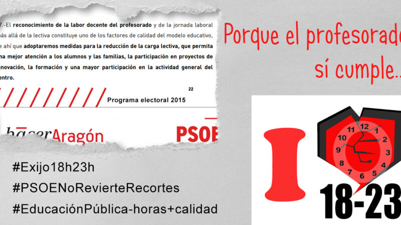 Reversión de los recortes en educación: 18/23, >55 años y ratios