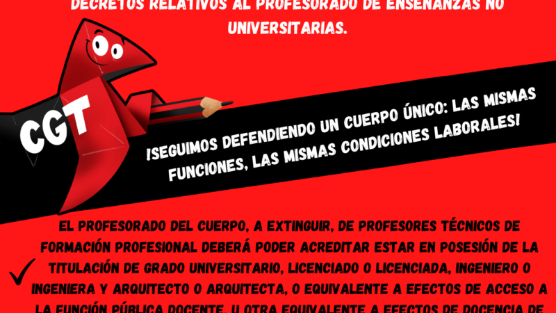 Real Decreto 800/2022, de 4 de octubre, por el que se regula la integración del profesorado del Cuerpo, a extinguir, de Profesores Técnicos de Formación Profesional en el Cuerpo de Profesores/as de Enseñanza Secundaria