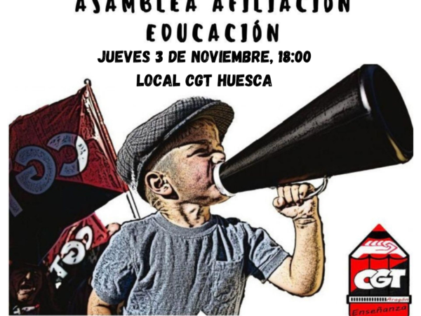 Asamblea Educación Huesca 3 de noviembre.