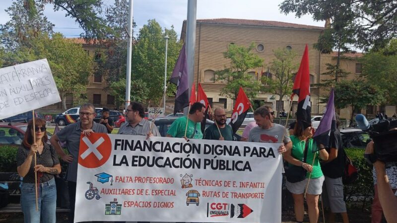 CGT reclama una financiación digna para la Enseñanza Pública