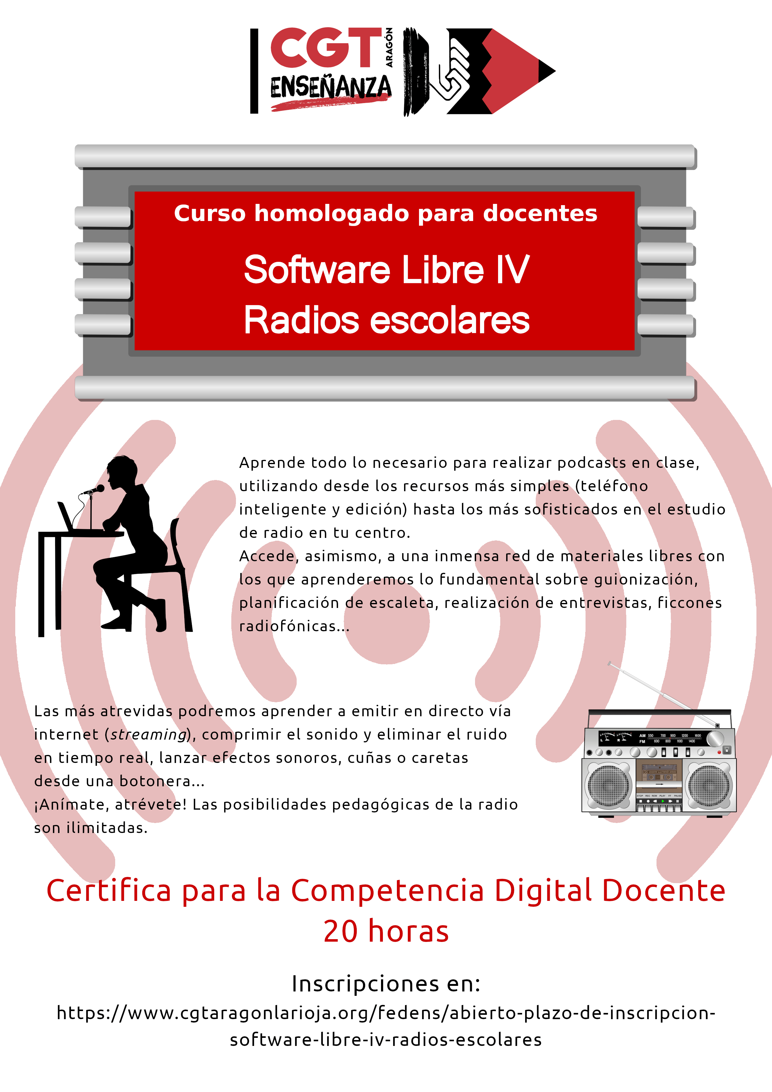 Abierto plazo de inscripción: Software Libre IV: Radios escolares