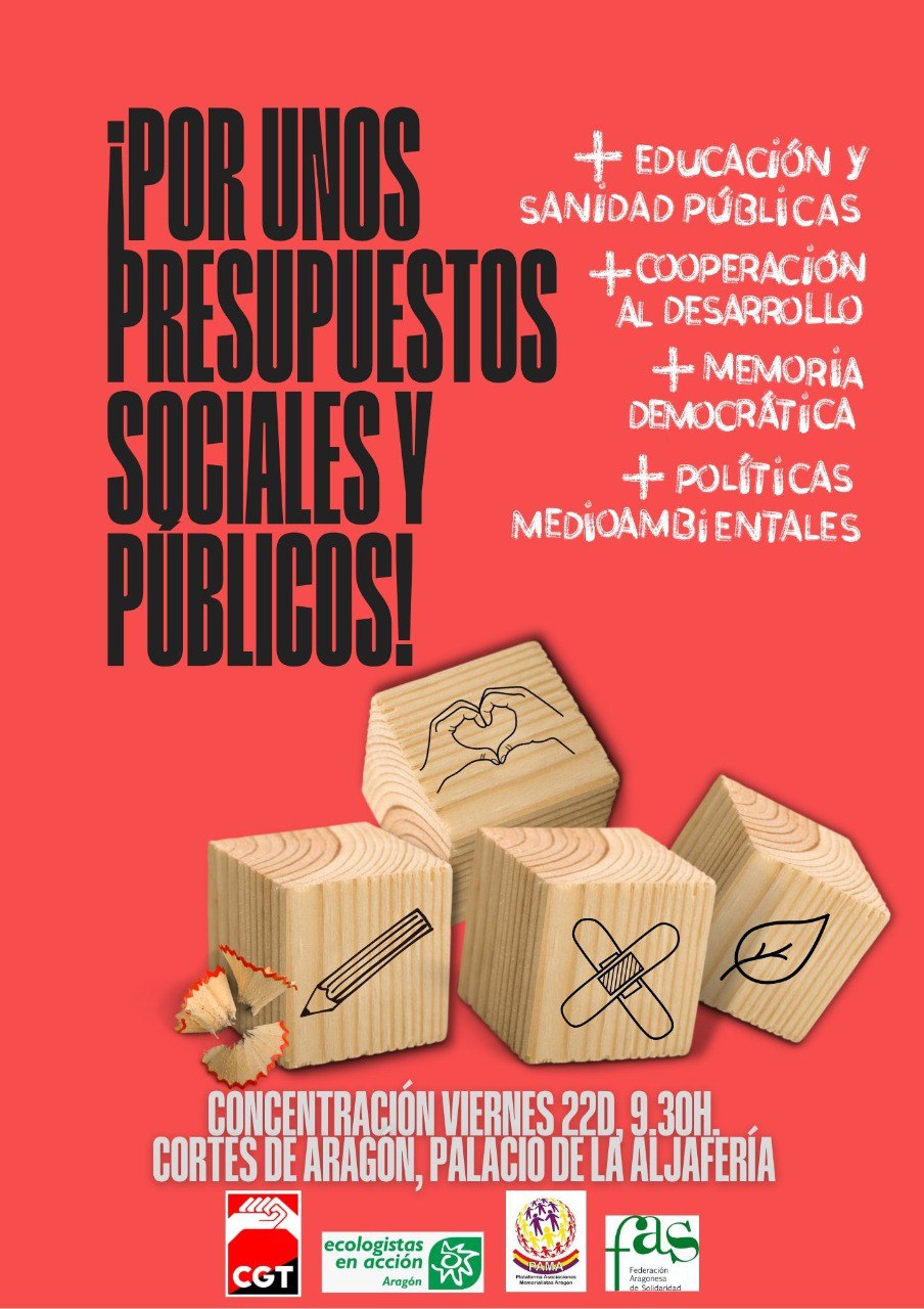 Concentración por unos presupuestos «Públicos» y sociales