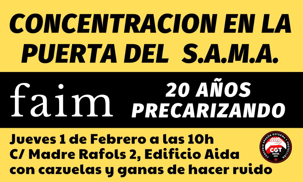 CONCENTRACIÓN DE APOYO A LOS Y LAS TRABAJADORAS DE FAIM DEL CENTRO DE MENORES