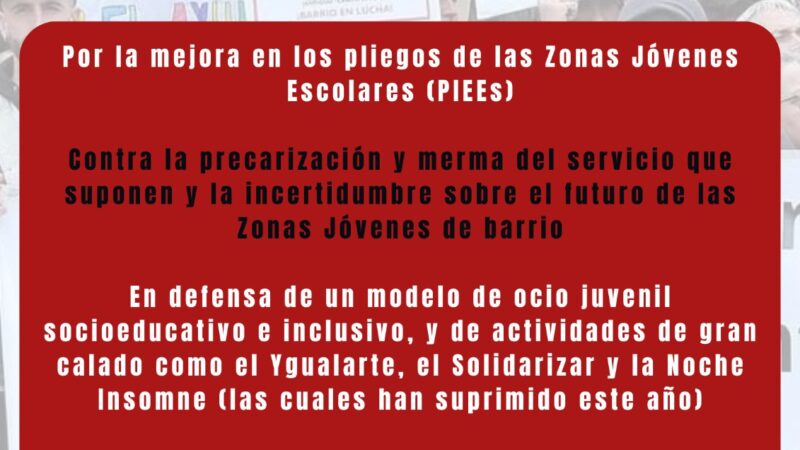 23 DE MAYO HUELGA ZONAS JÓVENES
