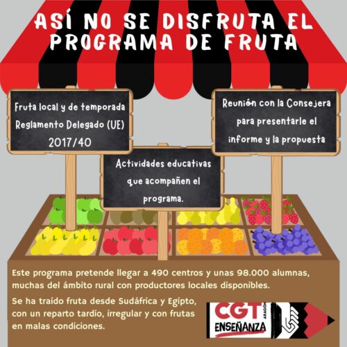 Por un Programa Escolar de consumo de fruta saludable y sostenible