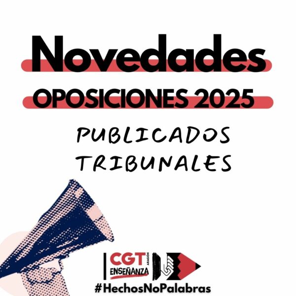 Publicado composición de los tribunales oposición 2025
