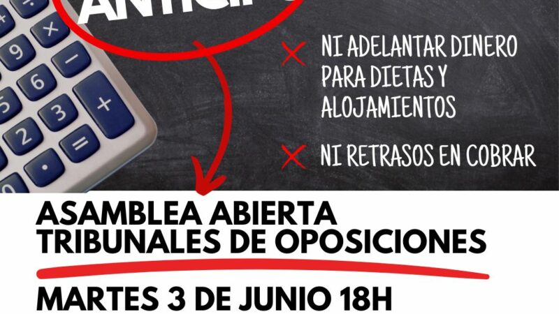 ASAMBLEA ABIERTA TRIBUNALES DE OPOSICIÓN