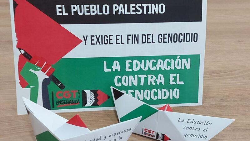 Las aulas gritan por la Paz en Palestina