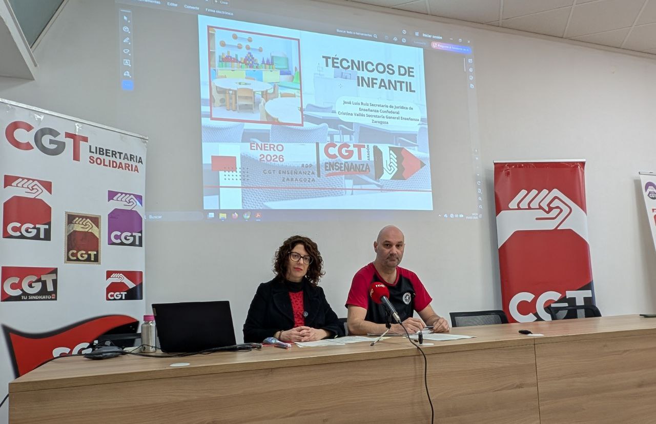 CGT denuncia  la desatención que sufre buena parte del alumnado de infantil de Aragón por no disponer de Técnicos Superiores de Infantil en todos los centros