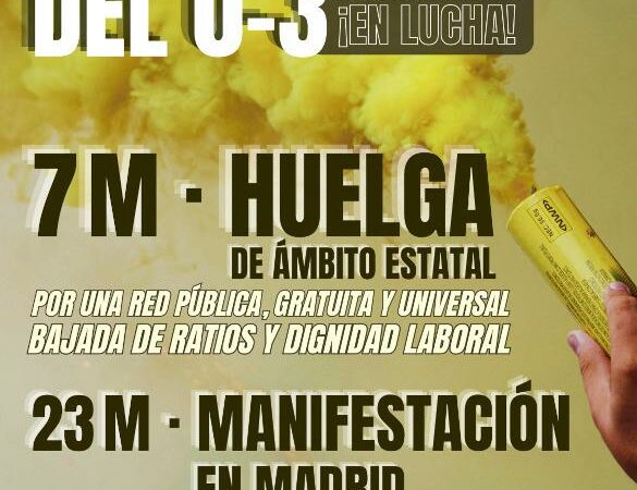 7-M: Huelga estatal de trabajadoras de 0-3 años