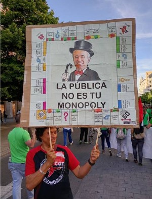 LA ESCUELA PÚBLICA GRITA CONTRA LA PRIVATIZACIÓN DE LA ENSEÑANZA