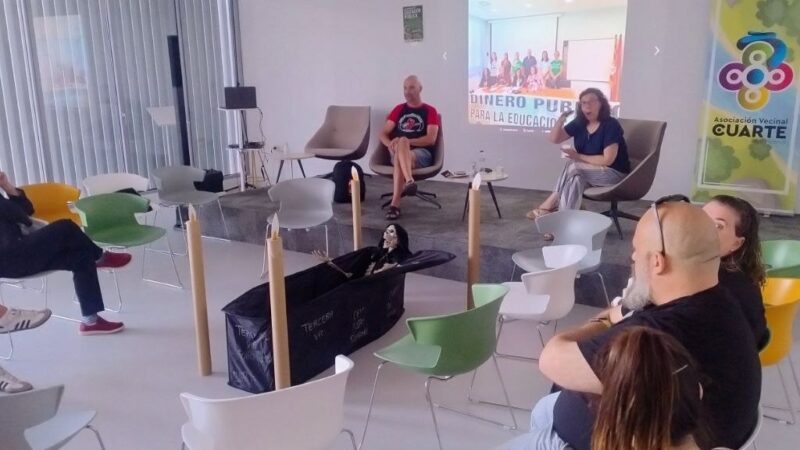 CGT en Cuarte defendiendo la Escuela Pública