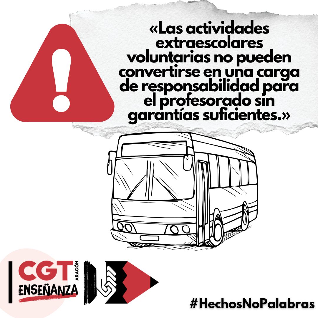 CGT RECHAZA POR COMPLETO LA NUEVA ORDEN DE REGULACIÓN DE ACTIVIDADES EXTRAESCOLARES