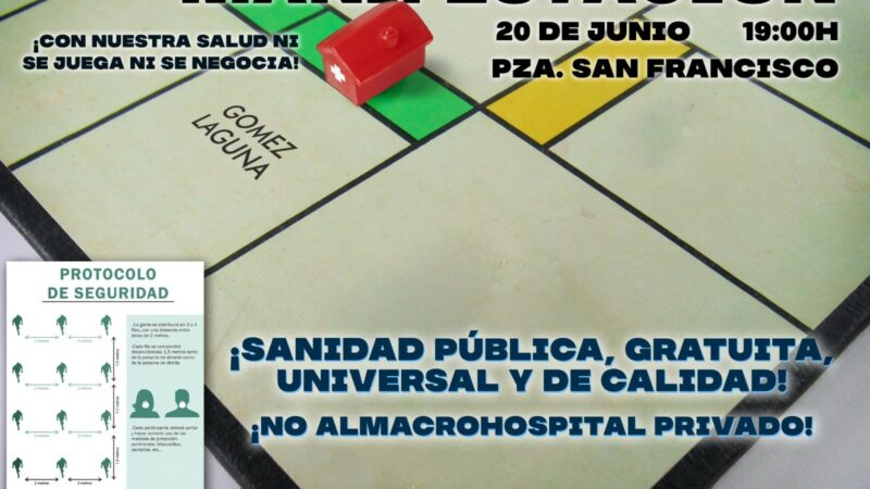 MANIFESTACIÓN 20 DE JUNIO 19H PLAZA SAN FRANCISCO
