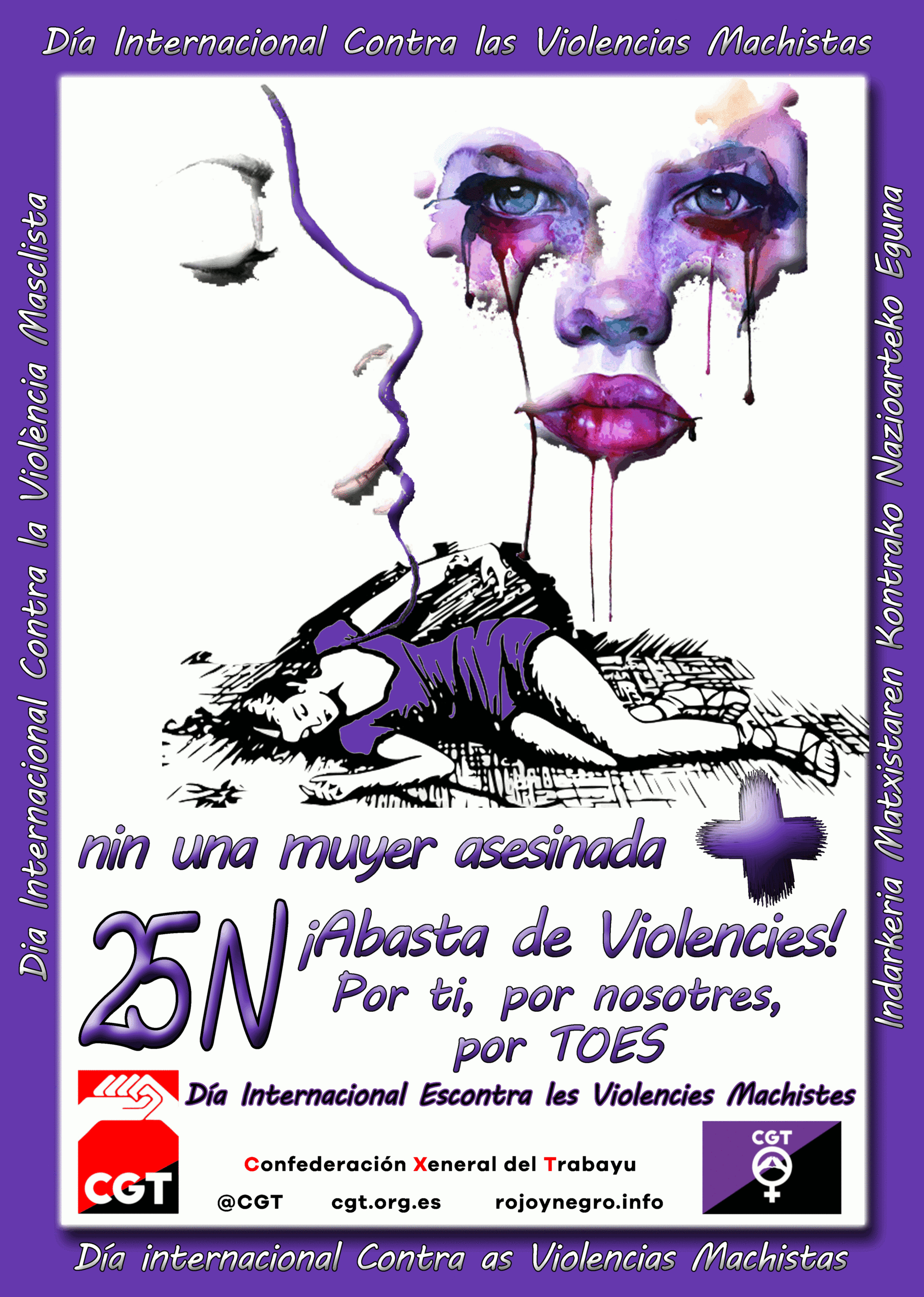 25 DE NOVIEMBRE DÍA INTERNACIONAL CONTRA LAS VIOLENCIAS MACHISTAS. MANIFESTACIÓN.