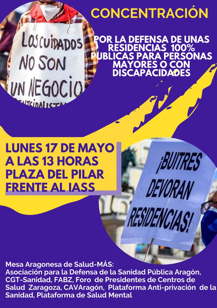 CONCENTRACIÓN EN DEFENSA DE UNAS RESIDENCIAS 100% PÚBLICAS