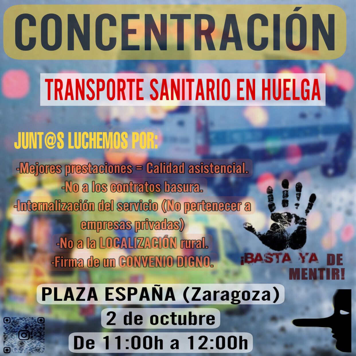 TRANSPORTE SANITARIO EN HUELGA