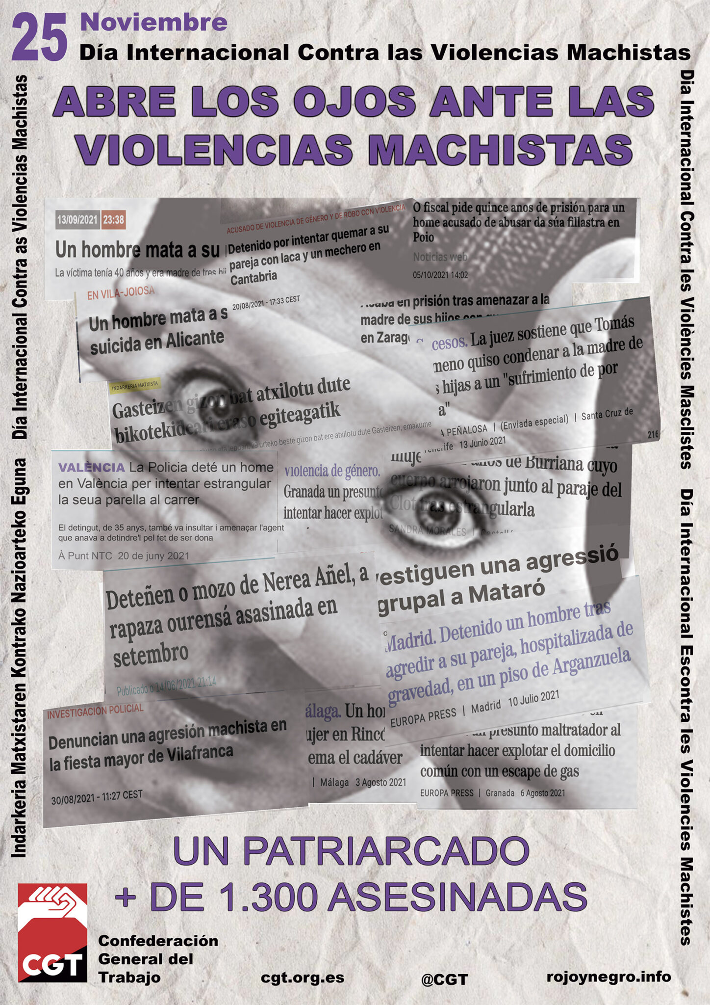 25 DE NOVIEMBRE: Día internacional contra las violencias machistas