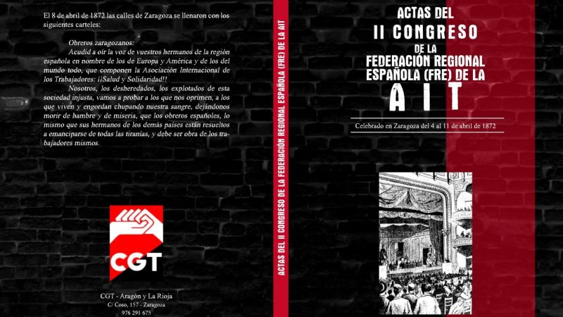 LIBRO Y PDF – ACTAS DEL II CONGRESO 1872 FRE-AIT‏