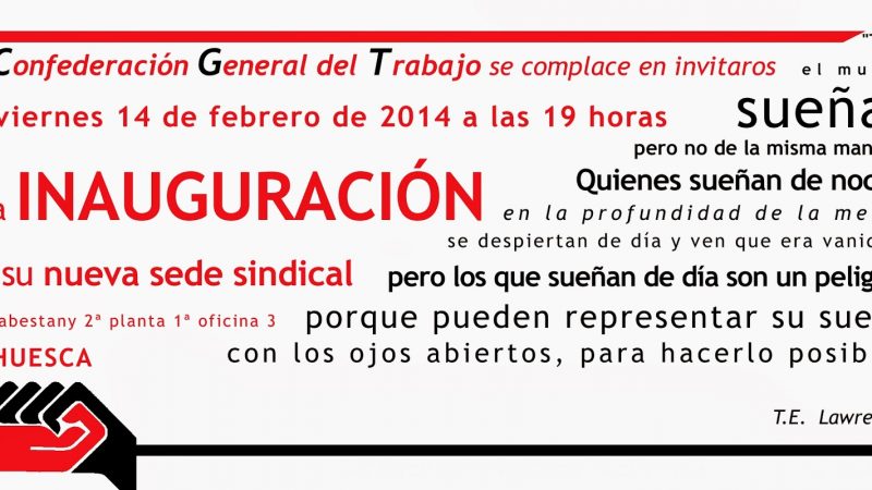 CGT Huesca inaugura su nuevo local