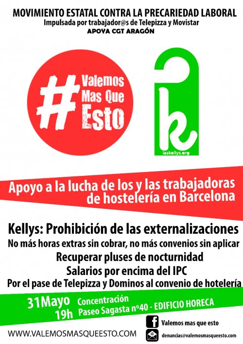 Concentración contra la precarización de l@s trabajadores de hosteleria