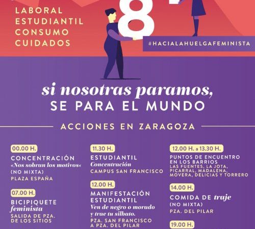 8M Huelga feminista; actos y movilizaciones