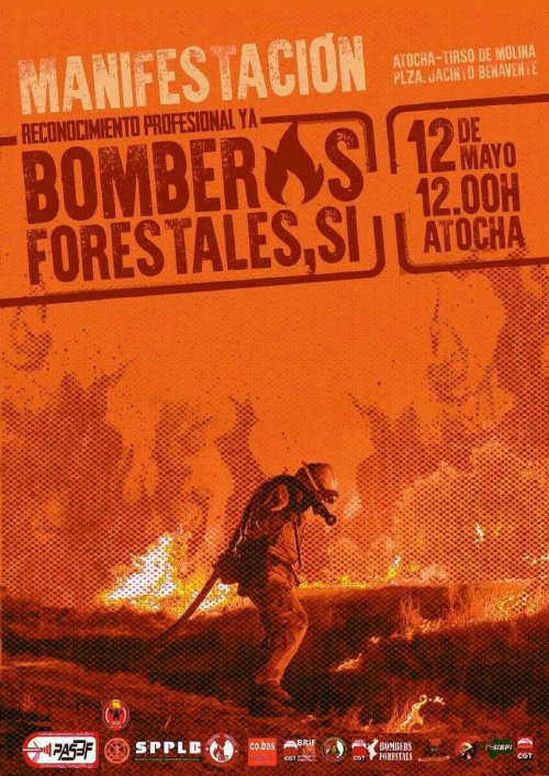 Manifestación bomberos forestales