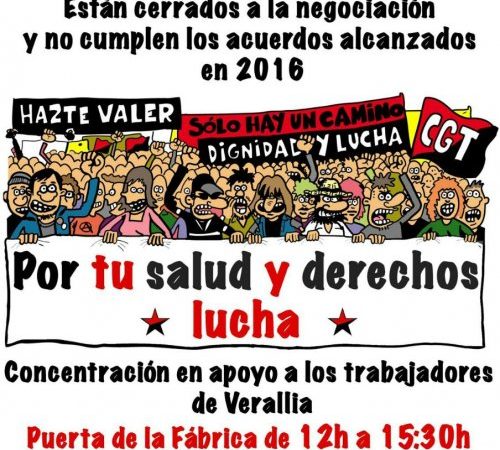 Apoyo en la segunda jornada de huelga de Verallia