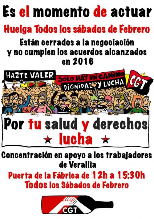 Apoyo en la segunda jornada de huelga de Verallia