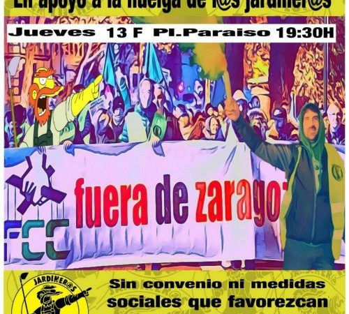 Manifestación en apoyo a los trabajador@s Parques y Jardines