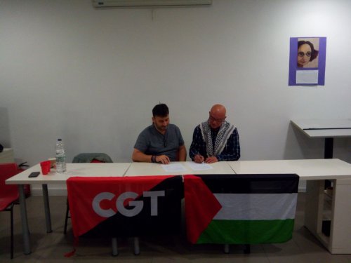 CGT y Casa Palestina firman convenio de colaboración