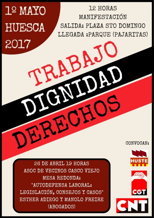 1º de Mayo: recuperemos derechos y libertades