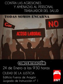 Concentración contra el acoso laboral en el Salud