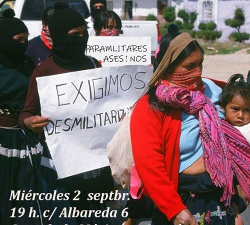 Concentración contra las agresiones a las comunidades zapatistas