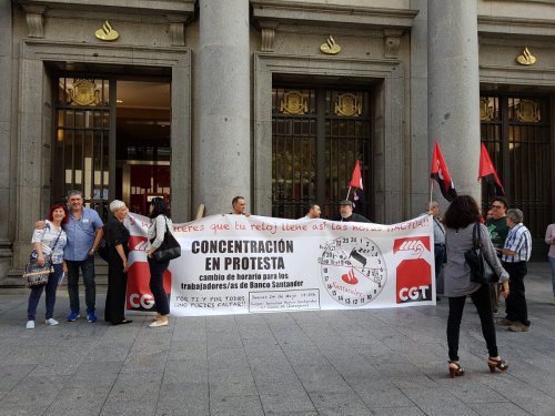 CGT sobre el ERTE de Banco Santander