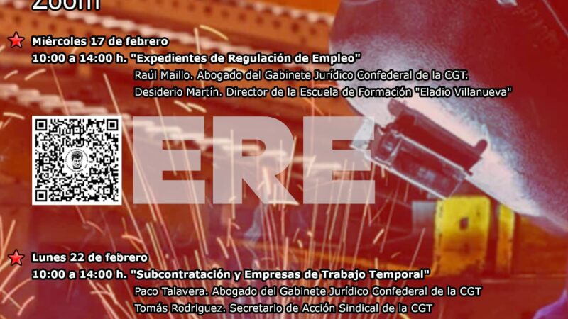 Cursos descentralizados» ERE» y «Subcontratación y ETT»