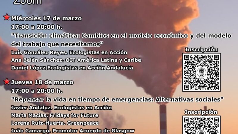 Jornada: Crisis climátcia, repensar la vida en tiempo de emergencias