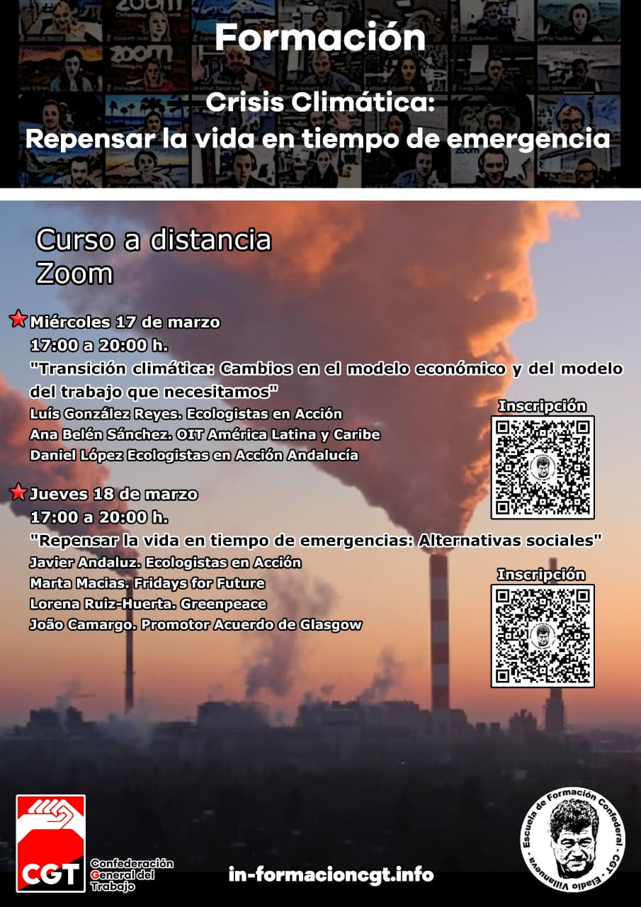 Jornada: Crisis climátcia, repensar la vida en tiempo de emergencias