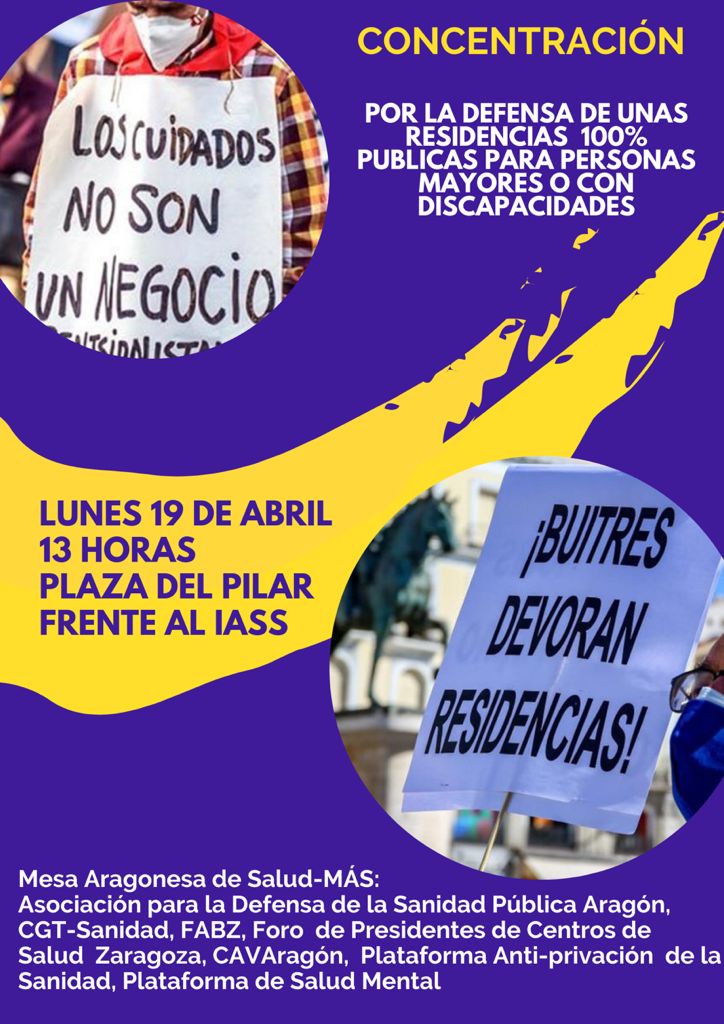 Concentración apoyo residencias públicas