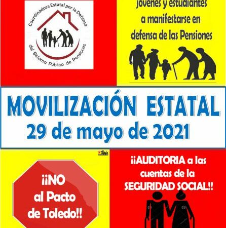 Movilización estatal contra el recorte de las pensiones