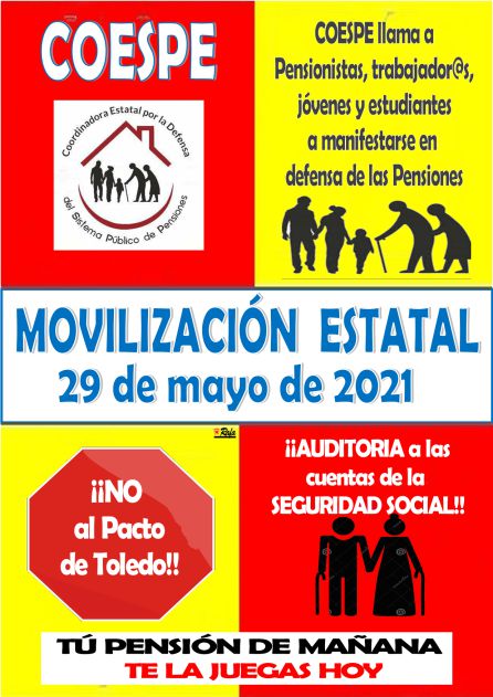 Movilización estatal contra el recorte de las pensiones