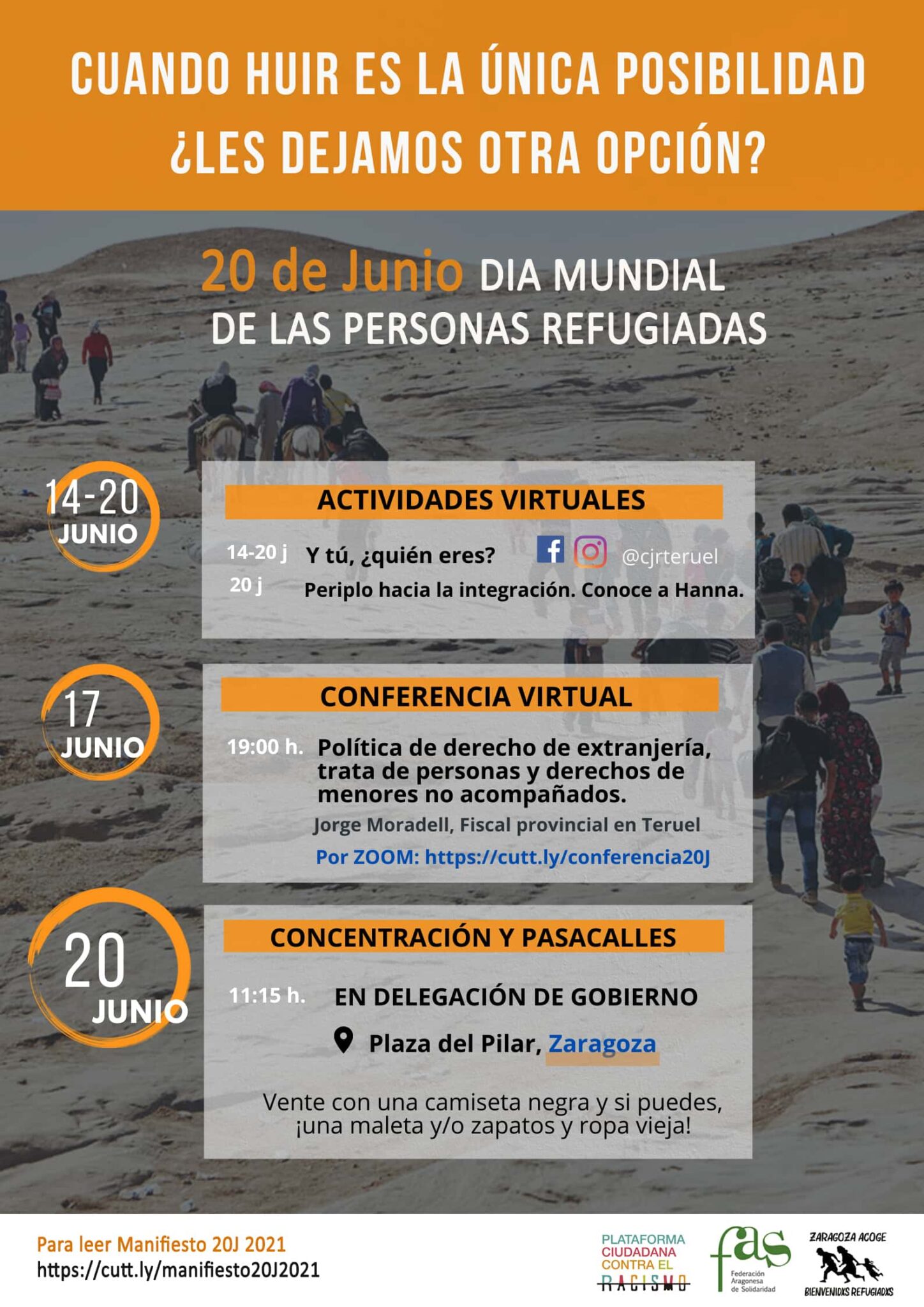 Concentración y pasacalles – Día Internacional de las personas refugiadas