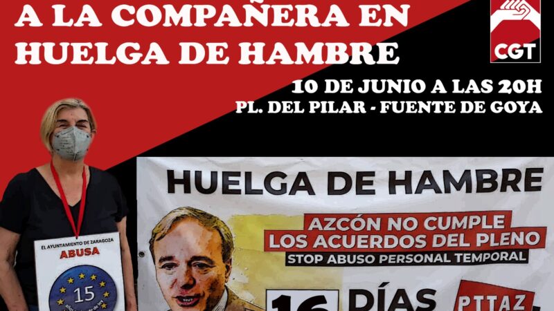 Concentración en apoyo a la compañera en huelga de hambre